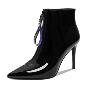 2019 Women's Patent Leather Ankle Boots High Heels A241 Daily Wear Booties Ladies Women Winter Custom Boots Shoes For Women